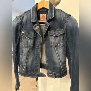 Hugo Boss Orange Dark Blue Denim Jacket